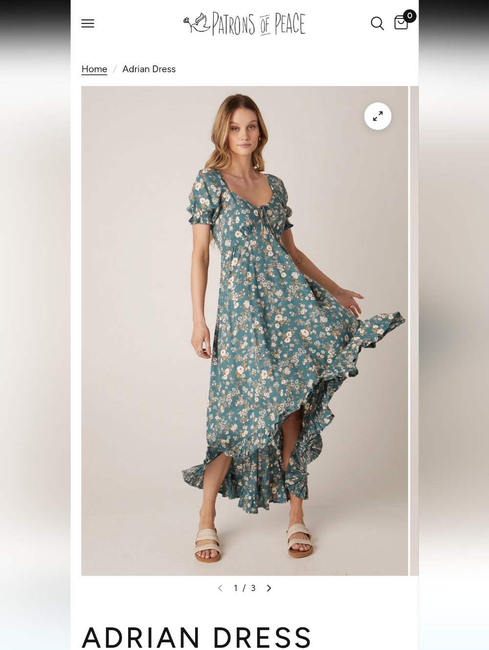 Patrons of Peace Adrian Dress In Sea Glass
